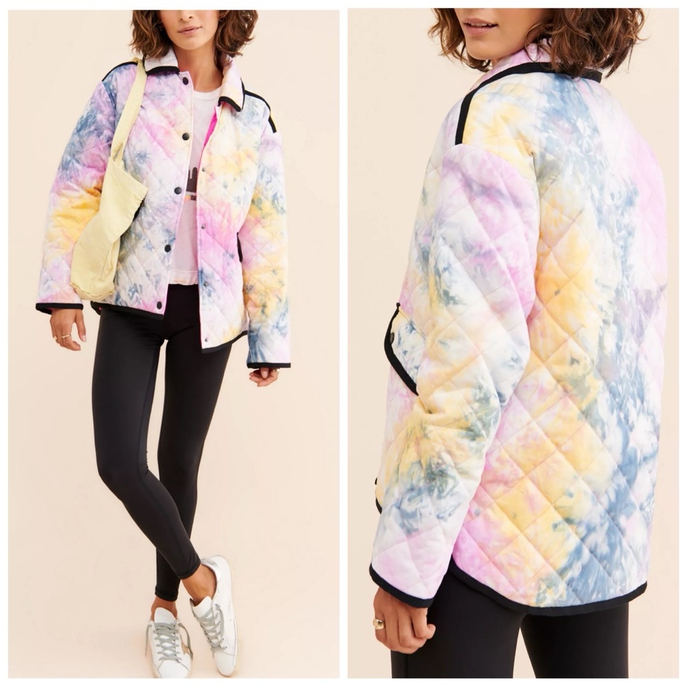 Avec Les Filles Toe Dye Pink Reversible Jacket